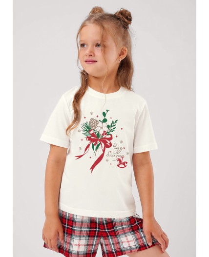 CLE Пижама дев. 759552/29кд_п, молочный