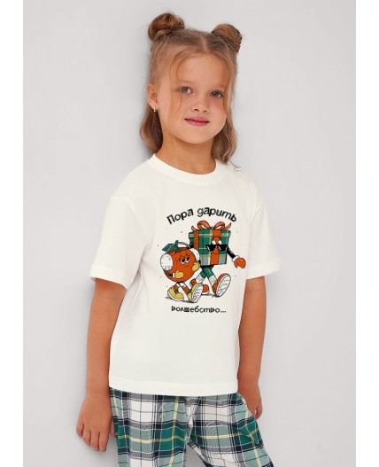 CLE Пижама дев. 759553/29кд_п, молочный