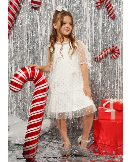 CLE Платье дев. 757248/26кд, белый