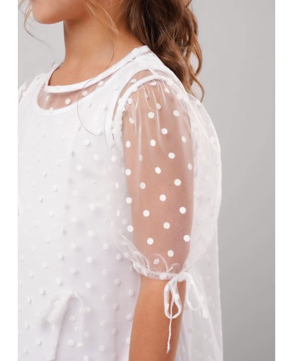 CLE Платье дев. 757248/26кд, белый