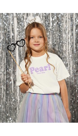 CLE Футболка дев. 757263/26г_п, молочный