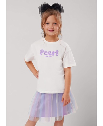 CLE Футболка дев. 757263/26г_п, молочный