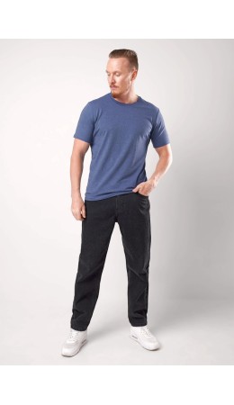CLE Футболка муж. 650309гн_п, джинсовый/чёрный