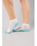 CLES Носки жен.L2011 market line сетка, белый/голубой