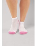 CLES Носки жен.L2011 market line сетка, белый/розовый