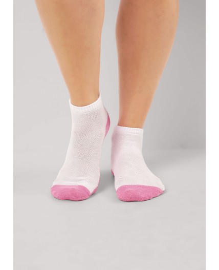 CLES Носки жен.L2011 market line сетка, белый/розовый