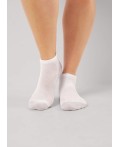 CLES Носки жен.L2011 market line сетка, белый/меланж серый