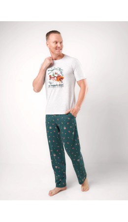 CLE MHP450723/2 Набор одежды муж., меланж св.серый/т.зелёный