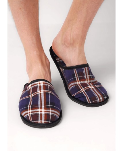 CLE SM450811 Пантолеты муж. домаш., т.синий/белый