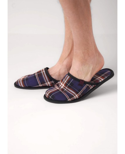 CLE SM450811 Пантолеты муж. домаш., т.синий/белый