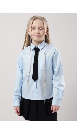 CLE Блузка дев. 753217пн школа, св.голубой