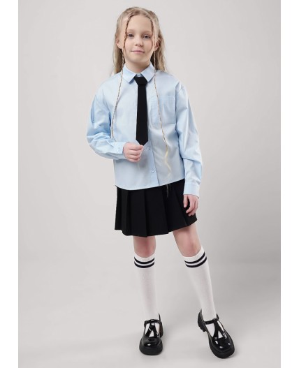 CLE Блузка дев. 753217пн школа, св.голубой