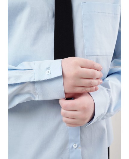 CLE Блузка дев. 753217пн школа, св.голубой