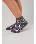 CLE Носки дет.С4550П 16-18,18-20 НГ плюш, меланж т.серый