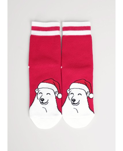 CLE Носки дет.С4552П 16-18,18-20 НГ плюш, красный