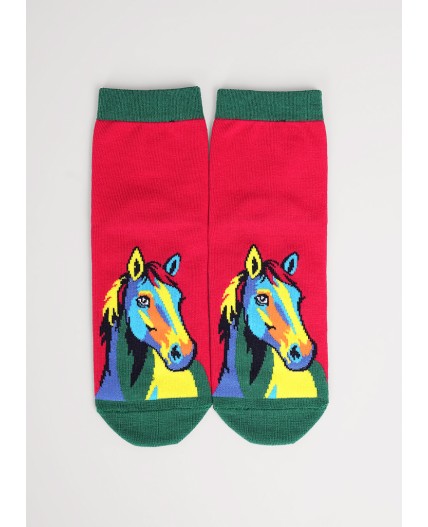 CLE Носки дет.С4554 12-14,14-16 НГ хл+эл, красный