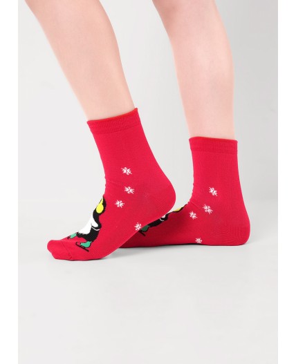 CLE Носки дет.С4555 16-18,18-20 НГ хл+эл, красный