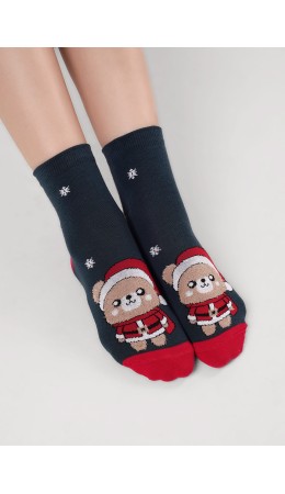 CLE Носки дет.С4556 20-22,22 НГ хл+эл, т.зелёный