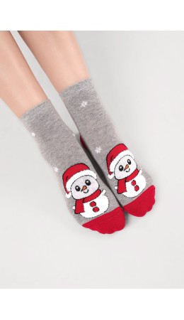 CLE Носки дет.С4557 12-14,14-16 НГ хл+эл, меланж серый