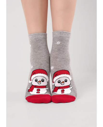 CLE Носки дет.С4557 16-18,18-20 НГ хл+эл, меланж серый