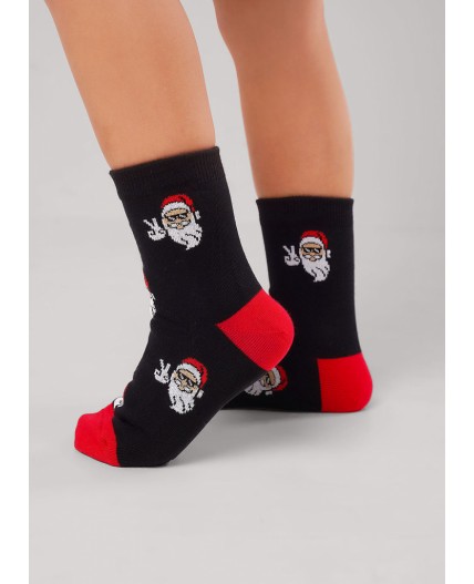 CLE Носки дет.С4562 16-18,18-20 НГ хл+эл, чёрный