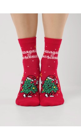 CLE Носки жен.Д2558 НГ хл+эл, красный