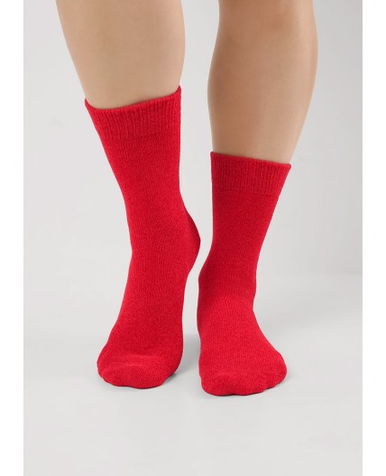 CLE Носки жен.Д955С НГ вышивка синель, красный