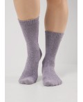 CLE Носки жен.Д955С НГ вышивка синель, серый