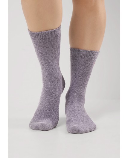 CLE Носки жен.Д955С НГ вышивка синель, серый