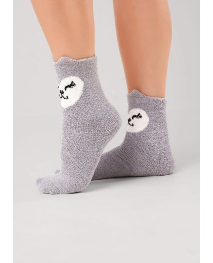 CLE Носки жен.Д960Т НГ травка, серый