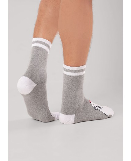 CLE Носки муж.К6552П НГ плюш, меланж серый