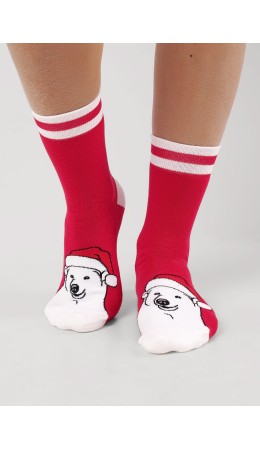 CLE Носки муж.К6552П НГ плюш, красный