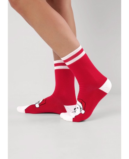 CLE Носки муж.К6552П НГ плюш, красный