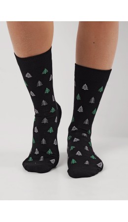 CLE Носки муж.К6554Л НГ хл+эл, чёрный