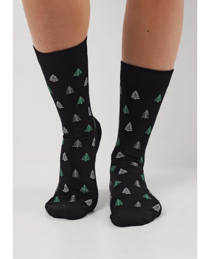 CLE Носки муж.К6554Л НГ хл+эл, чёрный