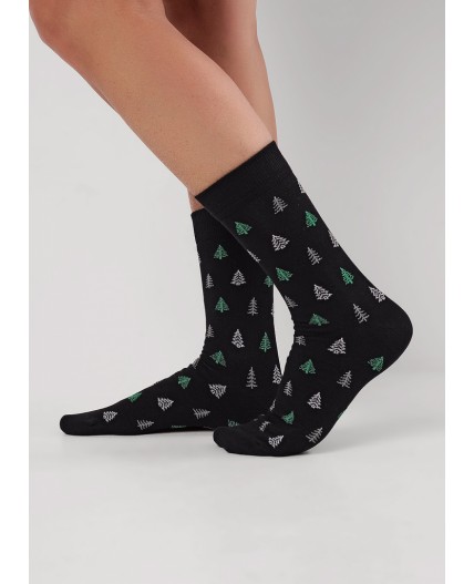 CLE Носки муж.К6554Л НГ хл+эл, чёрный