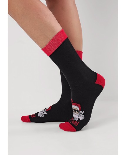 CLE Носки муж.К6558Л НГ хл+эл, чёрный