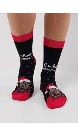 CLE Носки муж.К6560Л НГ хл+эл, чёрный