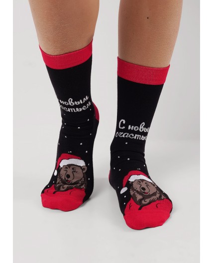 CLE Носки муж.К6560Л НГ хл+эл, чёрный