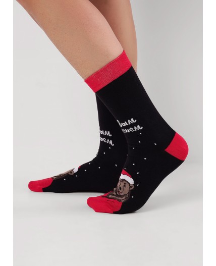 CLE Носки муж.К6560Л НГ хл+эл, чёрный