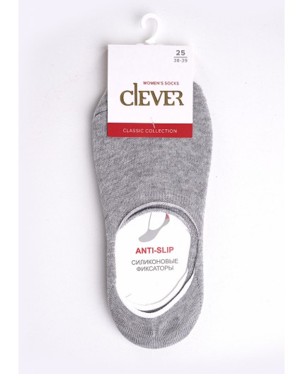 CLE Подследники жен.P200 х/б, меланж серый