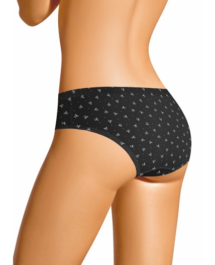 CLE B1202/1 Трусы жен. Конфетти, чёрный/молочный