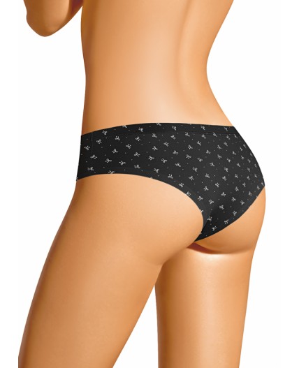 CLE BR1202/1 Трусы жен. Конфетти, чёрный/молочный