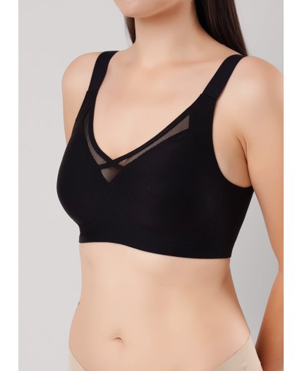 CLE LBR502pk Бюст жен. спорт., чёрный