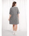 CLE LDR26-1210/2 Платье жен. Жизель, меланж т.серый/белый