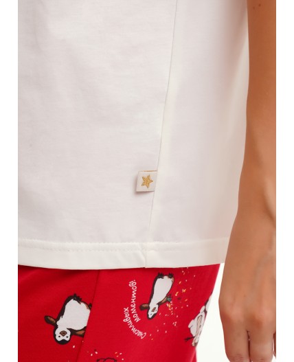 CLE LP15-1202/2 Набор одежды жен. Конфетти, молочный/красный