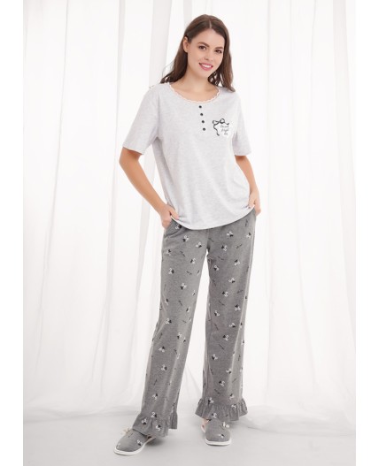 CLE LP26-1210/4 Набор одежды жен. Жизель, меланж св.серый/меланж т.серый