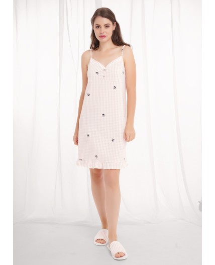 CLE LS26-1210 Сорочка ночн. жен. Жизель, св.розовый/белый