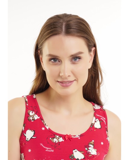 CLE LSET15-1202 Пижама жен. Конфетти, красный/молочный