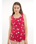 CLE LSET15-1202 Пижама жен. Конфетти, красный/молочный